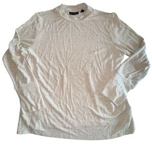 Rafaella Cream Women's Long Sleeve Hacci Fashion Sweater Top XL